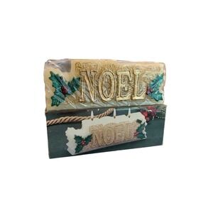 Vintage‎ Gift Co NOEL Wax 3 Wick Christmas Candle 7in Holiday Decor 2294